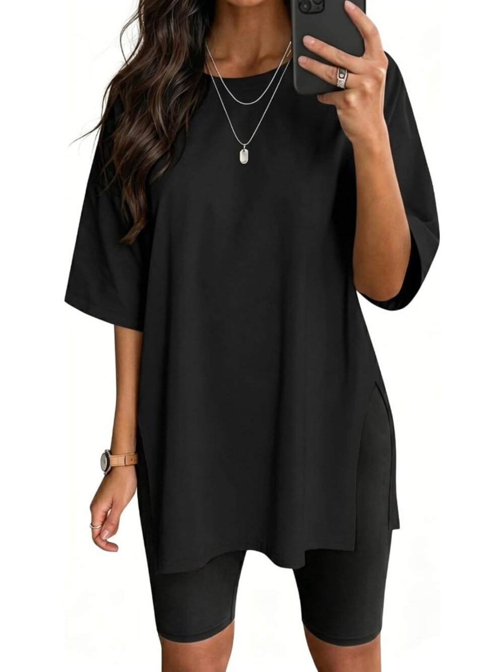 Summer Casual Oversized Short Sleeve Workout Tee for Women - Comfy & Stylish